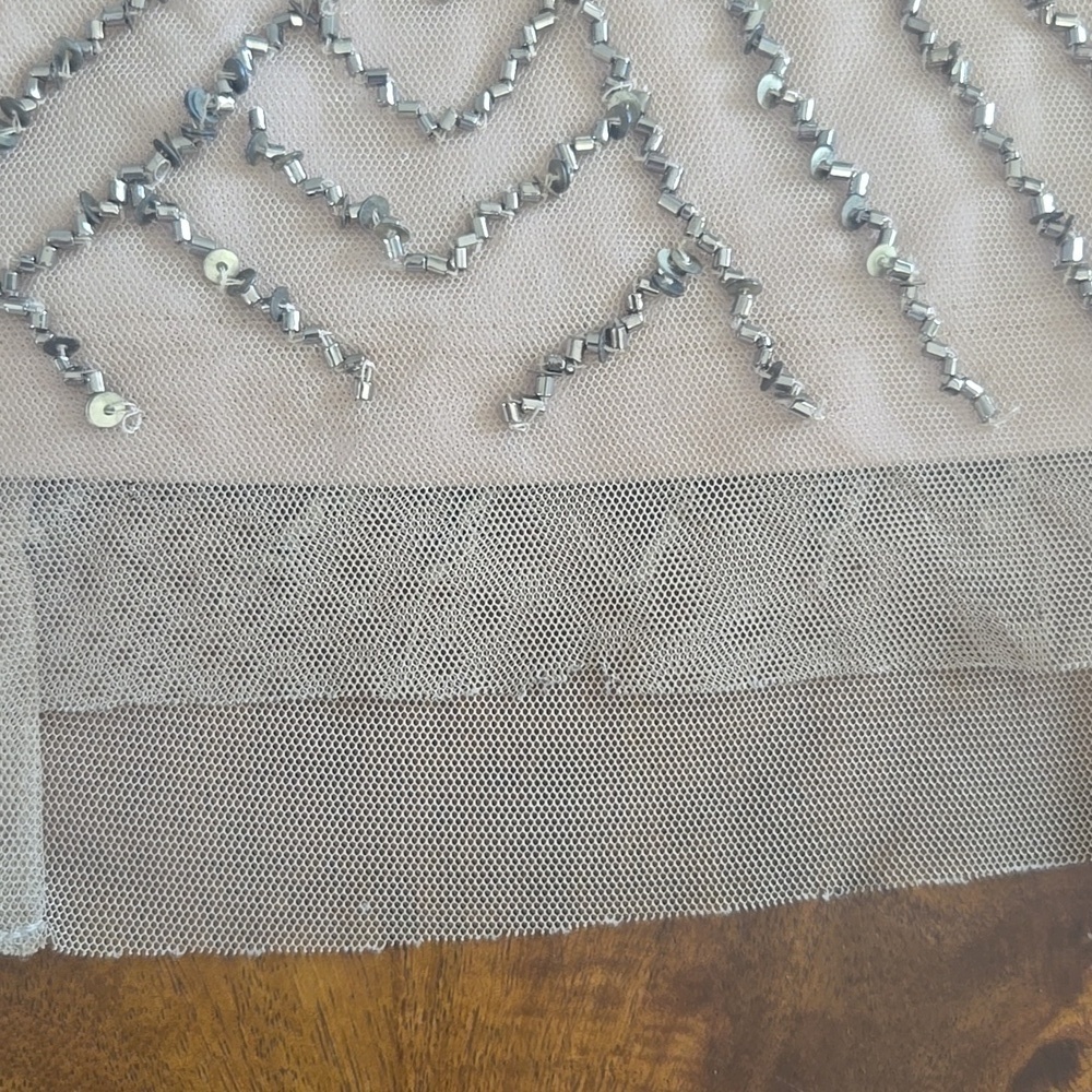 Adrianna Papell Beaded Art Deco Blouson Floor Length Gown Size 14 - Picture 11 of 14